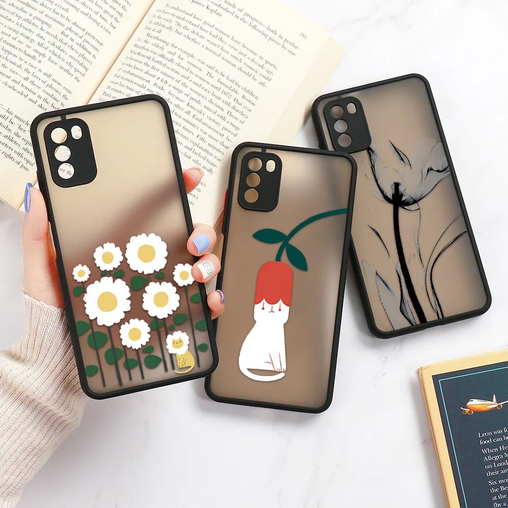 Capas transparentes para smartphones Xiaomi Redmi Note 12 com designs florais