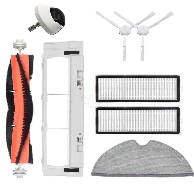 Peças para aspirador robô Xiaomi: escova principal, escova lateral, filtros HEPA e pano de limpeza