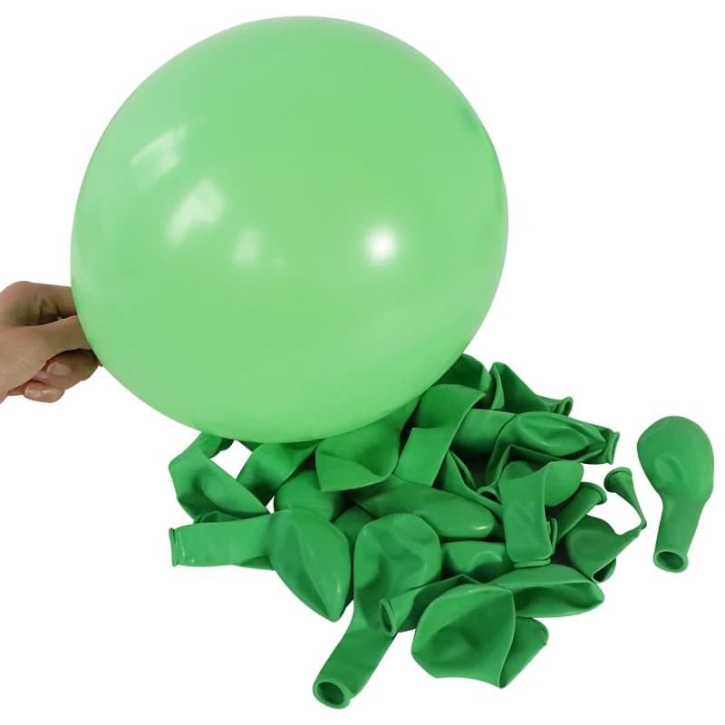 Balão fosco verde vibrante 10 polegadas com balões extras para festa infantil