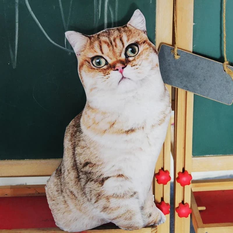 50cm bonito realista 3d gato cão brinquedos de pelúcia recheado macio animal boneca simulação sono travesseiro sofá almofada decoração para casa presente