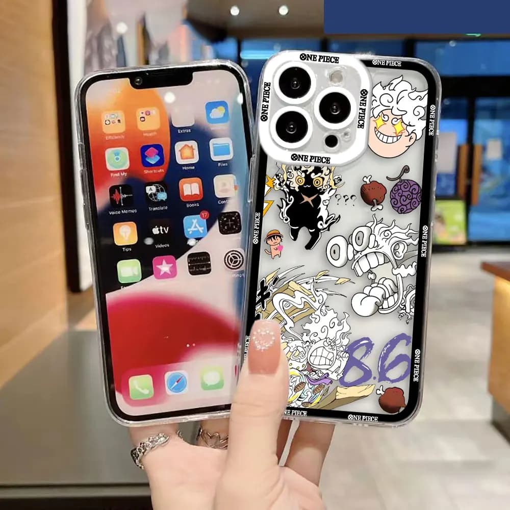 Capa de telefone transparente One Piece para Xiaomi Redmi Note