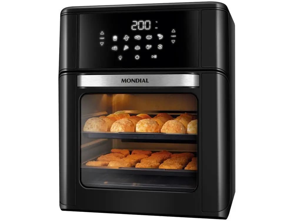 Fritadeira Elétrica sem Óleo Mondial Forno Oven AFON-12L-FB Preta 12L - 220V