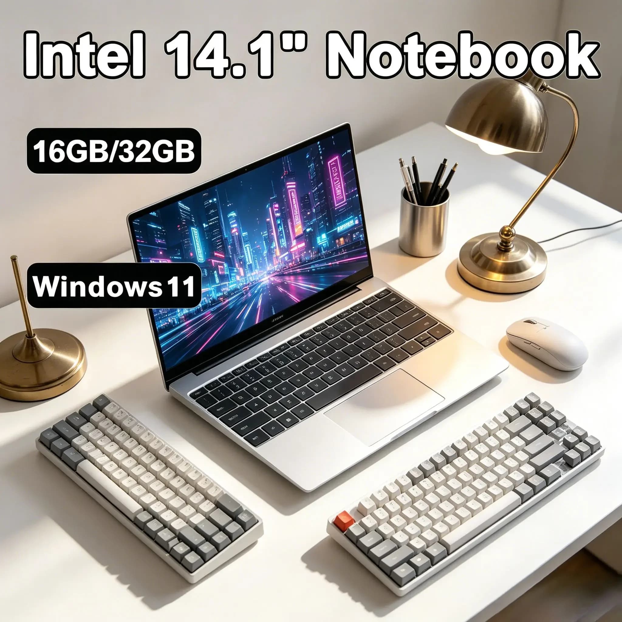 Notebook Ultrafino Intel 14.1 Polegadas 16GB 2TB Windows 11 Pro para Escritório
