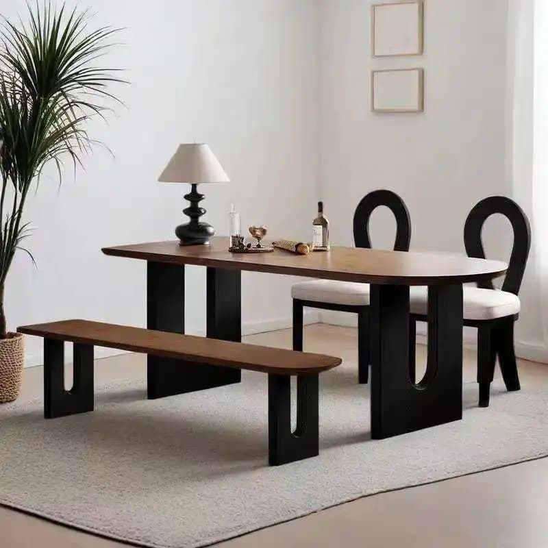 Recepção de luxo mesa jantar cozinha nordic moderno meados do século madeira cadeiras mesa jantar designer muebles móveis sala estar