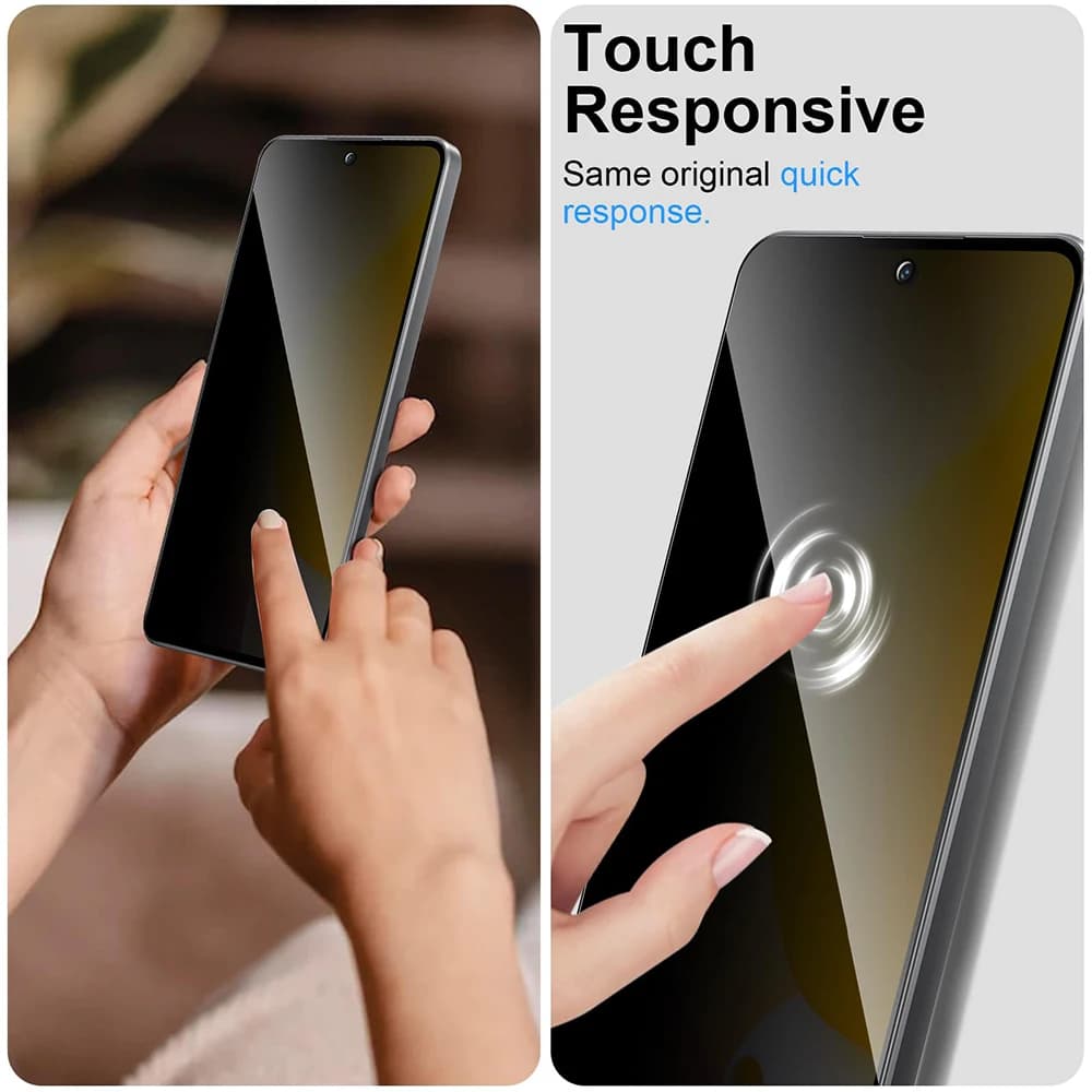 Protetor de tela preto para Poco Xiaomi com alta sensibilidade ao toque e resposta rápida