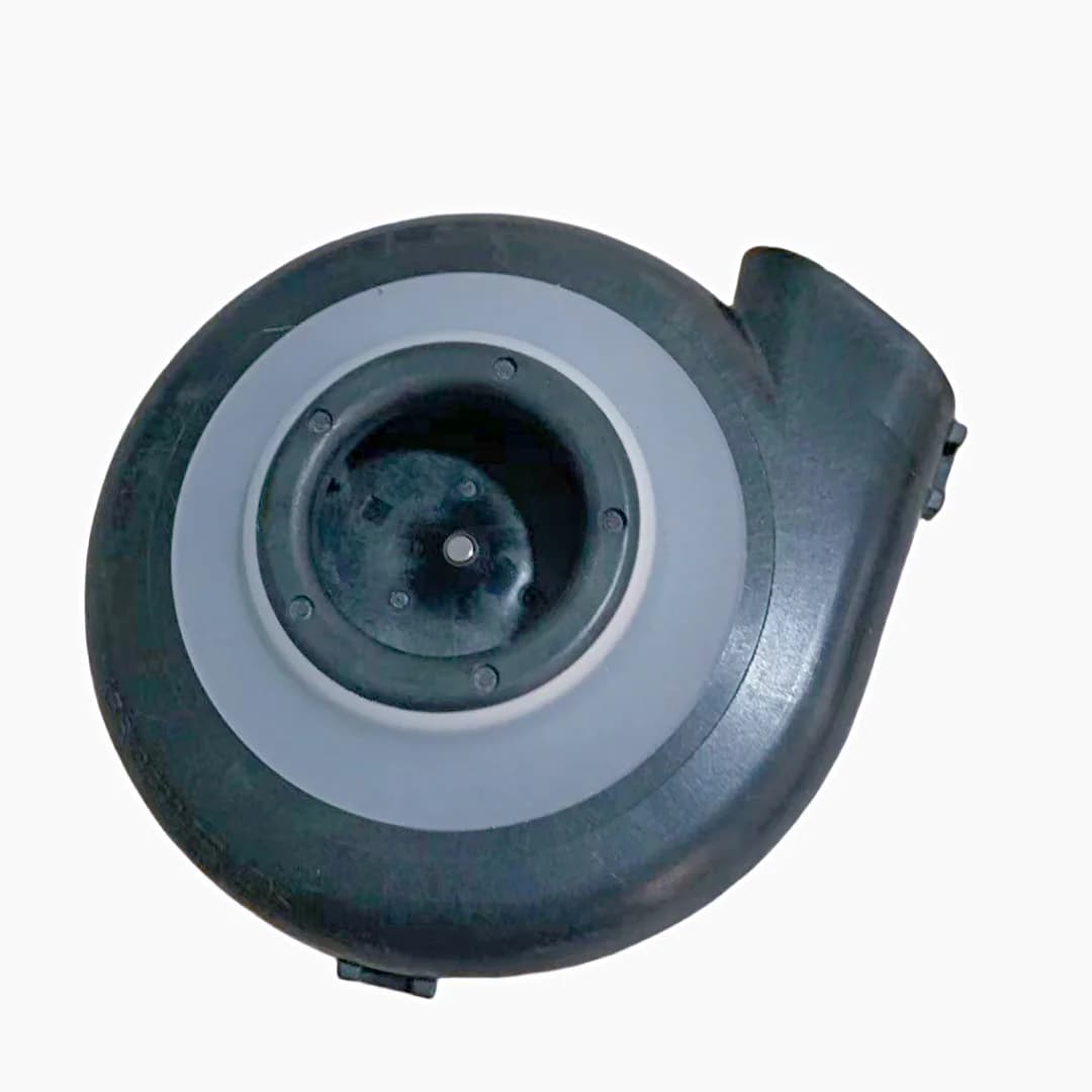 Peça de reposição motor ventilador para robô aspirador de pó, cinza e preto, circuito verde, código QR