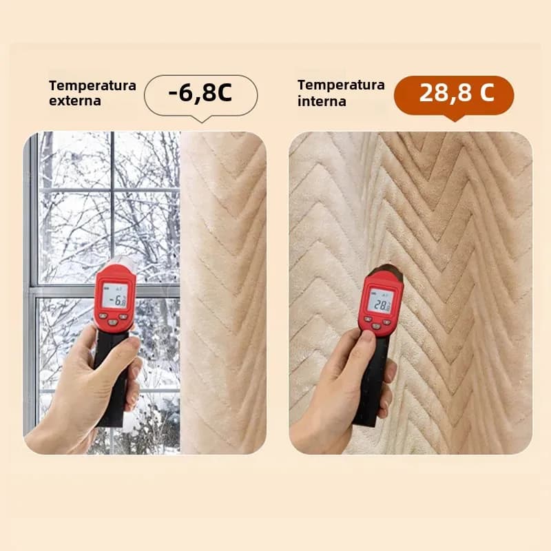 Cortina blackout à prova de som para sala de estar, cortinas de janela à prova de vento, inverno quente, clima frio, para quarto, inverno