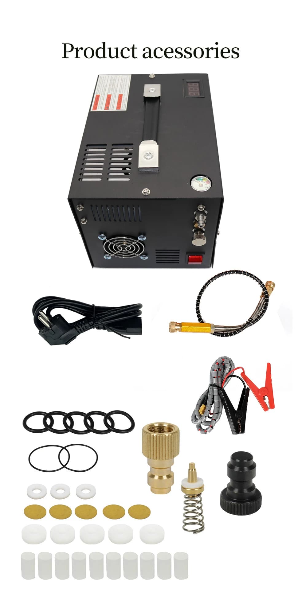 Compressor de ar de alta pressão, bomba do carro, bomba submergível, rifle do ar do PCP, 300 Psi, 30MPA, 4500psi, 220V, 12 V