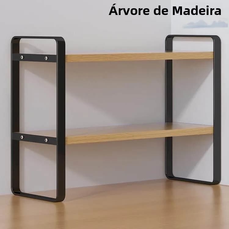 Prateleira de Armazenamento de Ferro para Mesa, Organizador de Cosméticos para Escritório, Estante para Livros, Prateleira de...