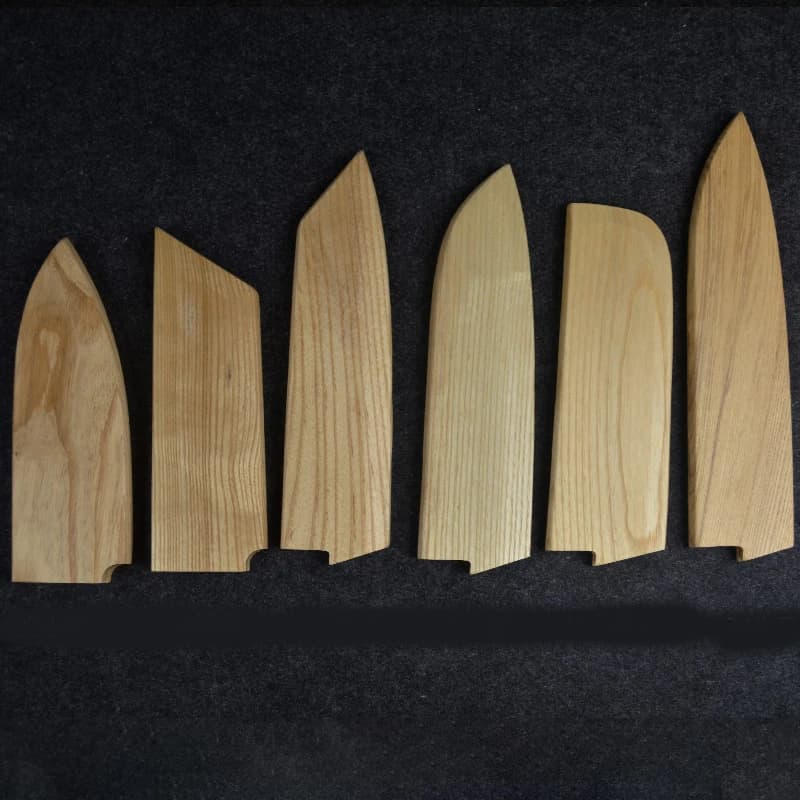 Bainhas de madeira castanho para facas japonesas Gyuto Santoku Petty Nakiri Kiritsuke