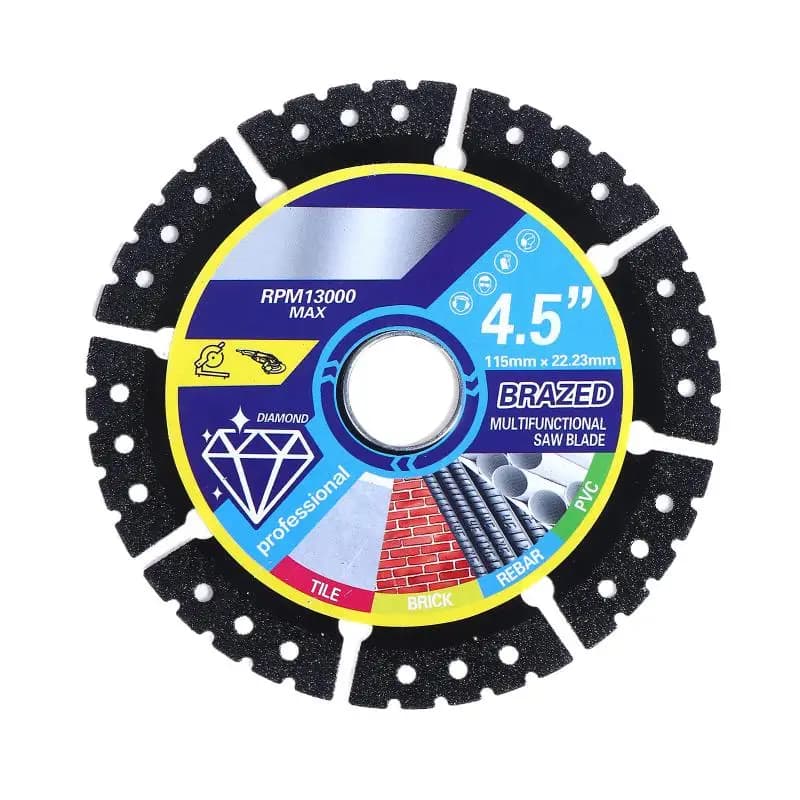 Disco de corte multifuncional de 4.5 polegadas com lâminas de diamante