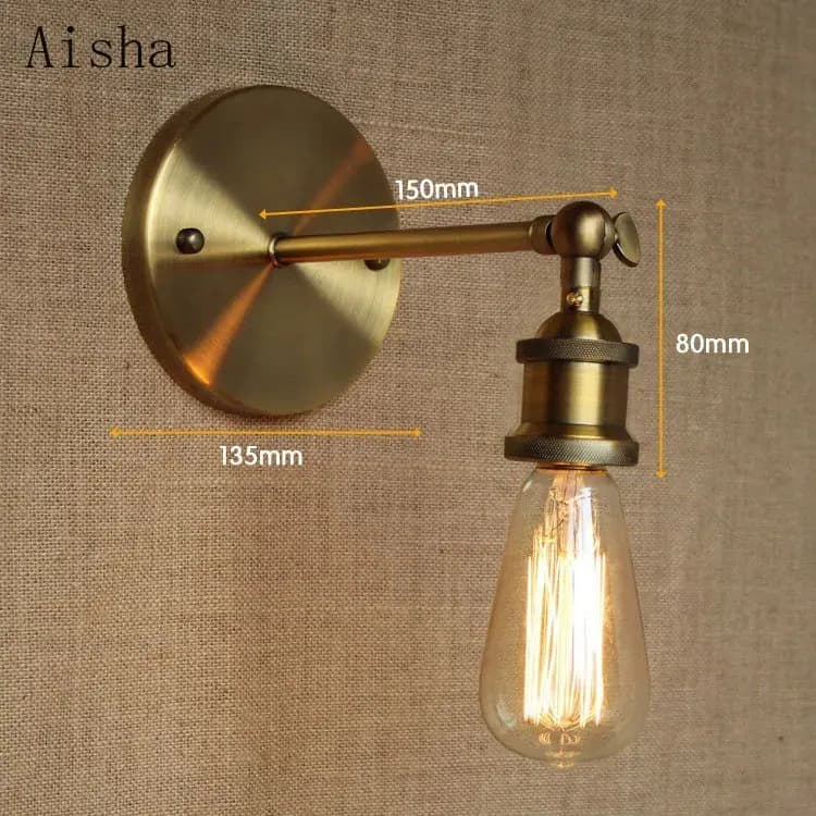 Industrial vintage lâmpada de parede led casa arandelas país americano loft estilo edison luz parede arandela lampara pared