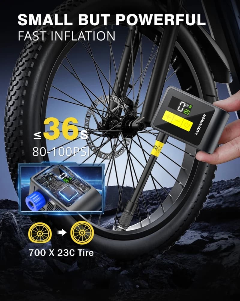 120psi mini bomba de ar elétrica portátil inflator digital 1000mah para motocicleta mtb bicicleta estrada pneus compressor