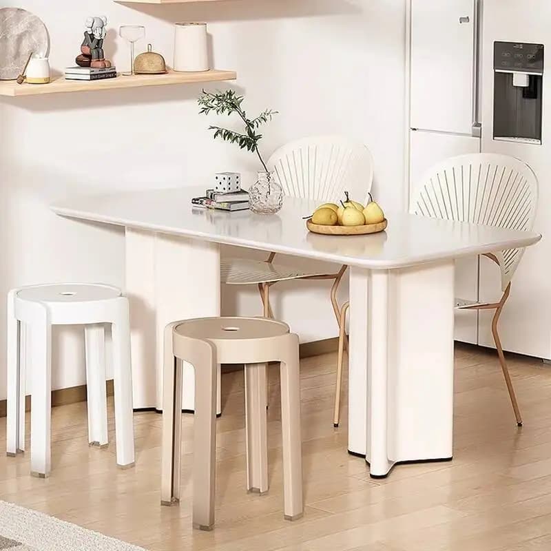 Design minimalista banquetas de jantar plástico varanda regale piso banquetas de jantar cozinha italiana cadeiras de jantar móveis do quarto
