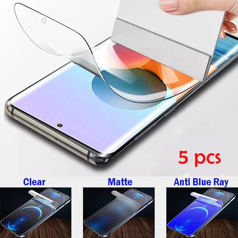 Protetor de tela transparente, fosco e anti-blue light para Xiaomi - 5 peças