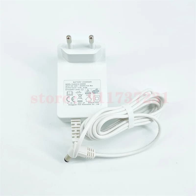 Carregador branco Dreame original 30.8V 800mA sem fio com plugue europeu para aspiradores V9pro V9 V10