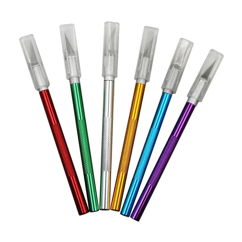Faca de caneta com lâminas de aço para artesanato, artes e desenho