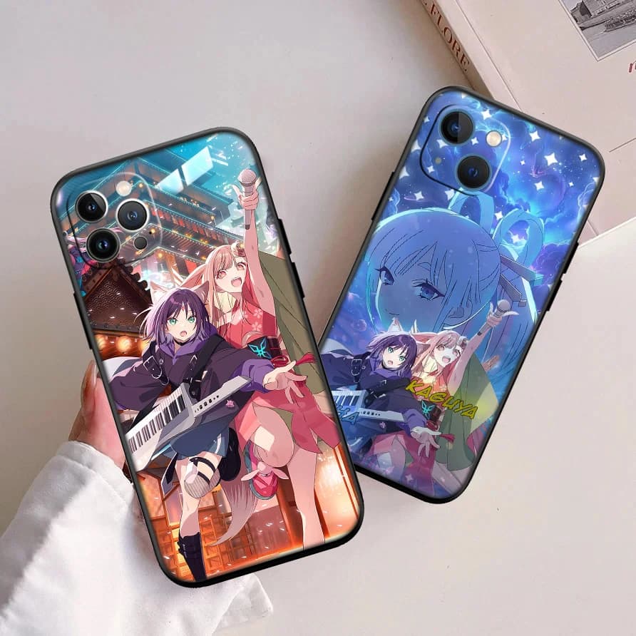 Capa de telefone Cosmic Princess Kaguya com ilustração anime de duas personagens femininas para Xiaomi Poco
