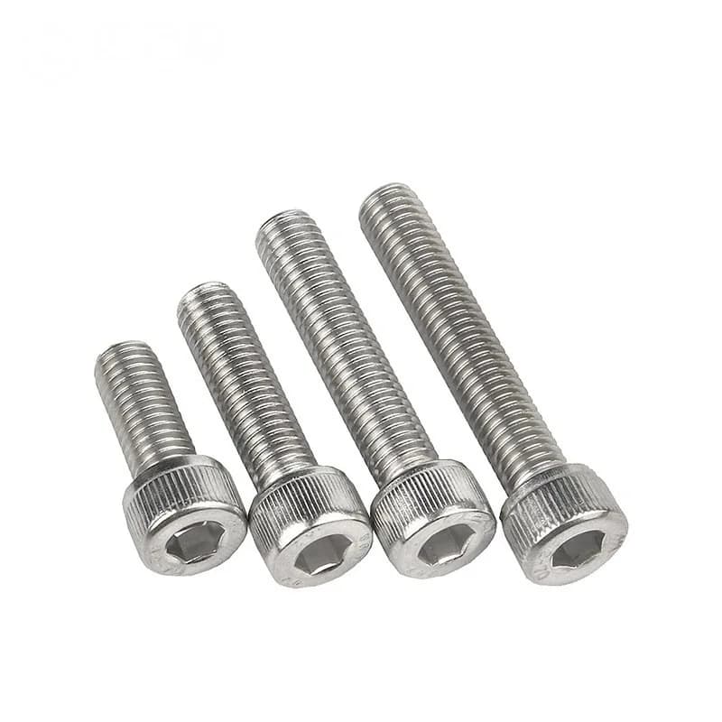 Parafusos de cabeça sextavada M3 em aço inoxidável 304, padrão DIN912/GB70, 20/100 peças