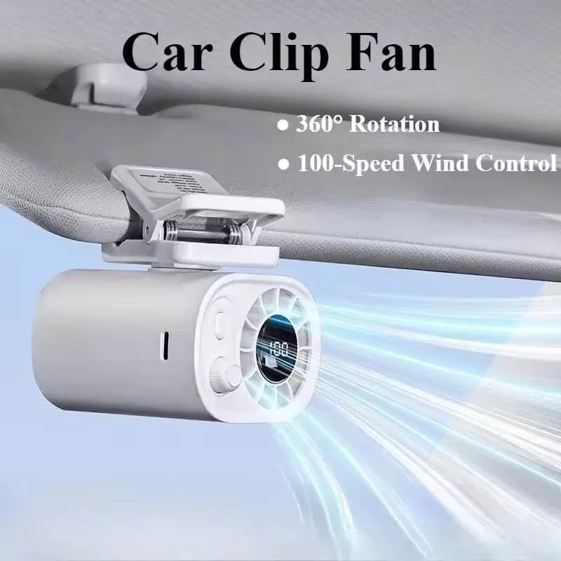 Clipe de carro no ventilador ao ar livre clipe guarda-chuva ventilador clipe de cintura ventilador elétrico 360 ° Ventilador de resfriamento de mesa recarregável USB giratório de 100 velocidades