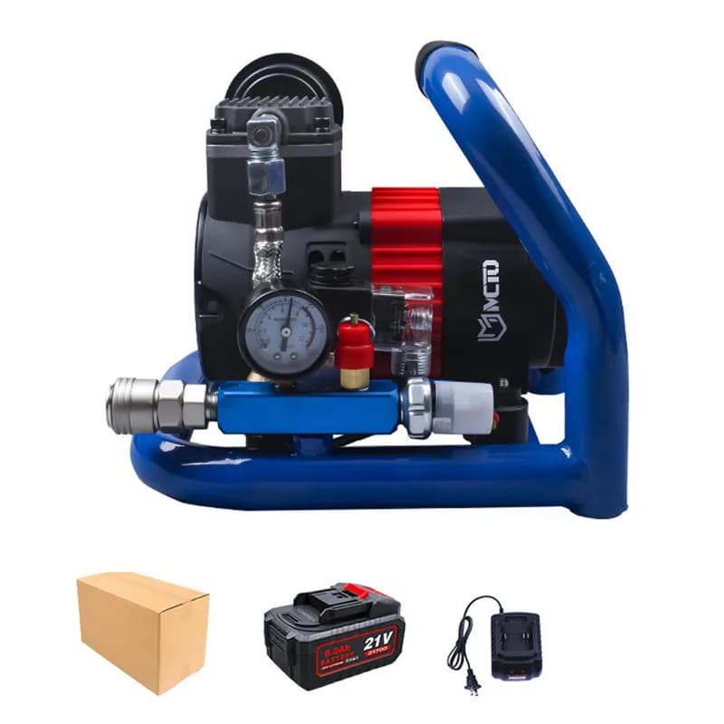 Mini Compressor de Ar Portátil 2L para Pneus de Carro com Kit Completo