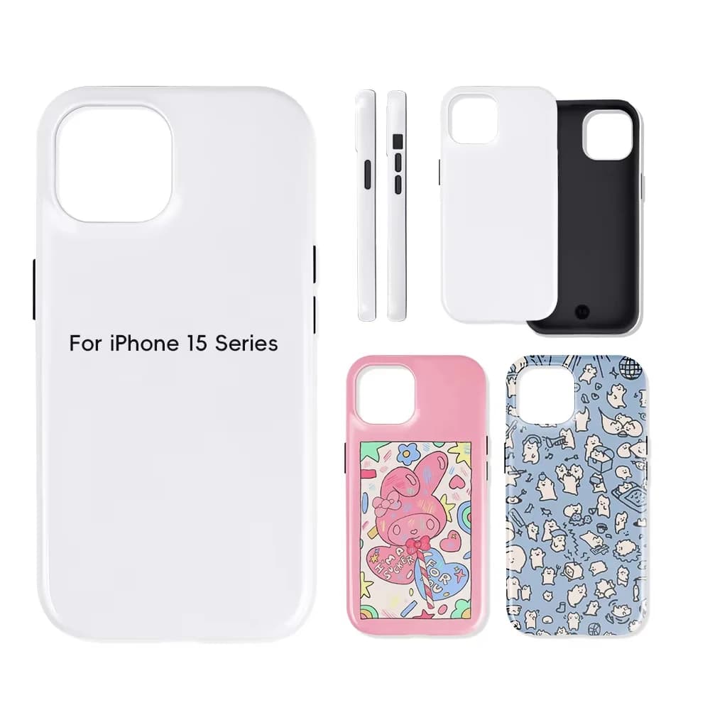 Capa de telefone em branco para sublimação, compatível com iPhone 17, 16, 15, 14 Pro Max