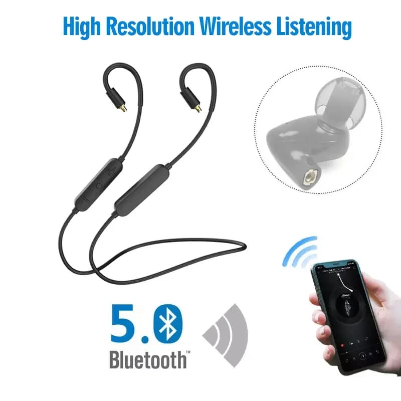 Cabo de atualização para fone de ouvido sem fio Bluetooth com conectores MMCX, 0,78mm, A2DC, IM, QDC e IE80