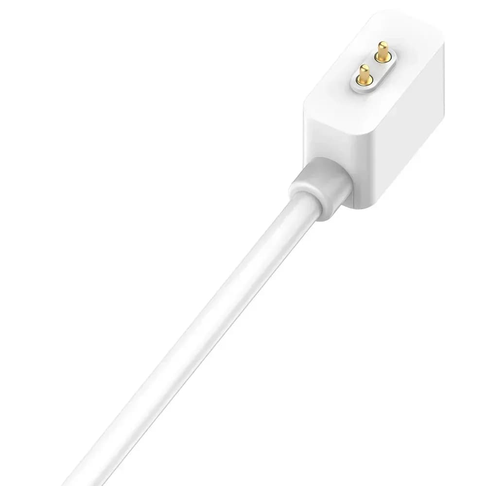 Carregador USB branco com conector magnético dourado para Redmi Watch 5 Lite