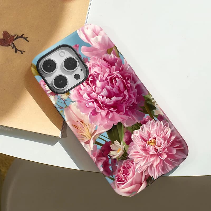 Fcicicase fosco para magsafe caso de telefone para iphone 17 ar 16 15 14 pro max 12 11 13 acrílico 2 em 1 magnético fosco flor funda