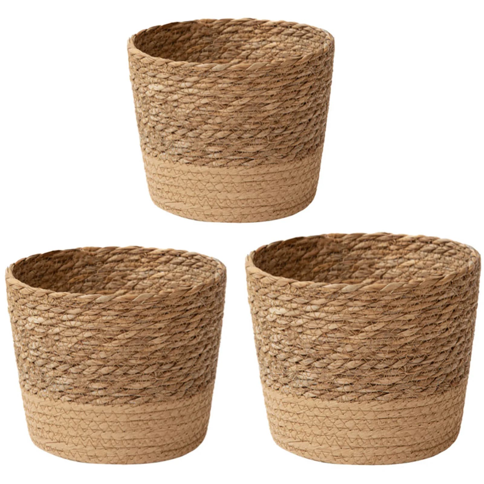 Cesto de Vime Artesanal para Plantas e Flores - Vaso de Rattan Trançado para Jardim