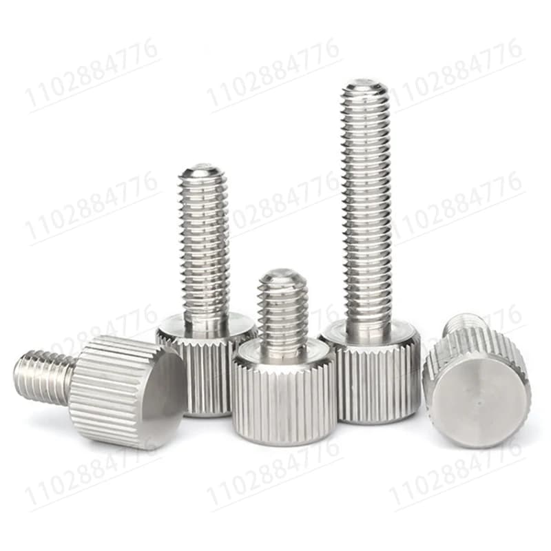 Parafusos de polegar DIVEDEER DB9 aço inox 304 prata cabeça serrilhada kit 5 tamanhos variados