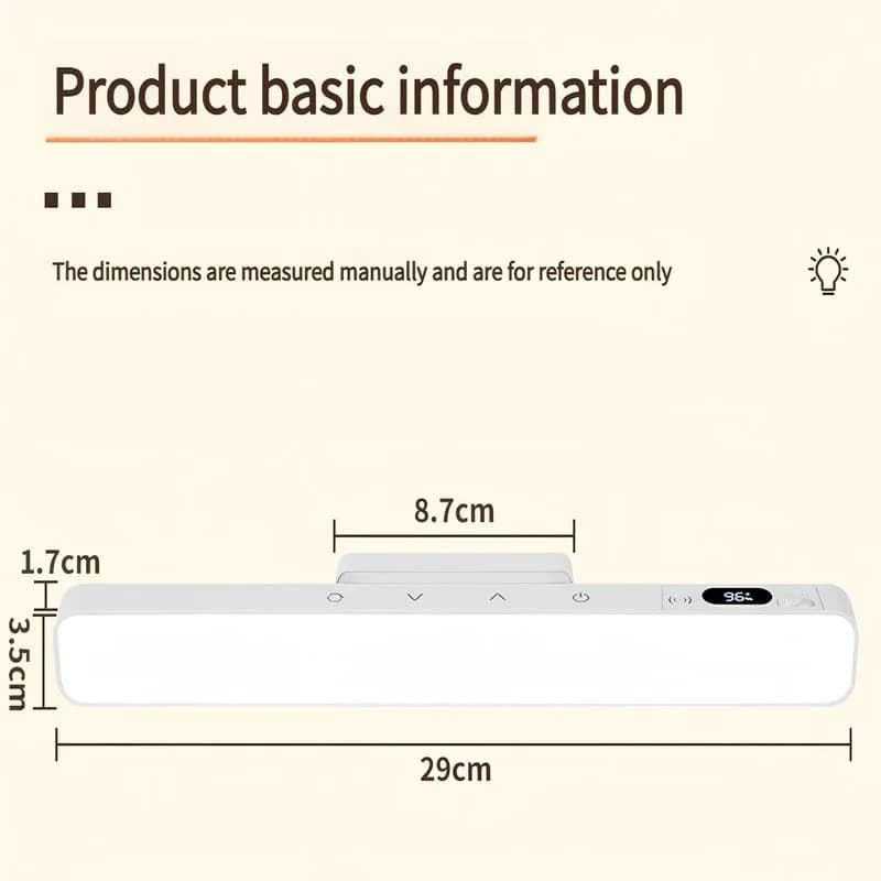 Luminária de Mesa Touch Magnética com Bateria Recarregável Integrada para Leitura, Armário, Espelho e Luz Noturna Recarregável de Cabeceira