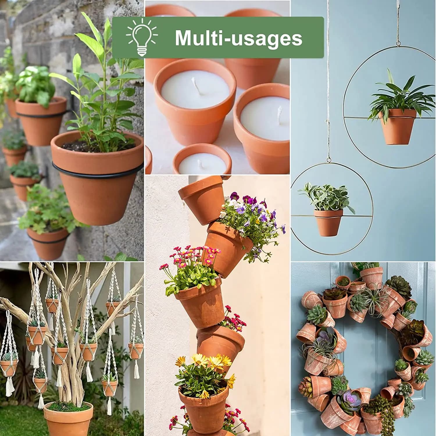 Kit 36 peças vaso mini terracota para suculentas com furo drenagem uso decorativo e jardim