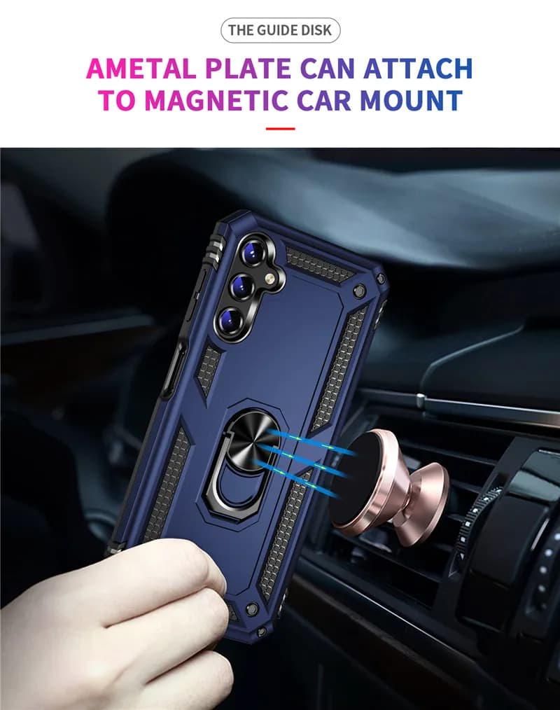 Armadura à prova de choque para samsung galaxy a14 a13 a24 a34 a54 caso telefone para galaxy a04 anel suporte pára-choques silicone telefone capa traseira