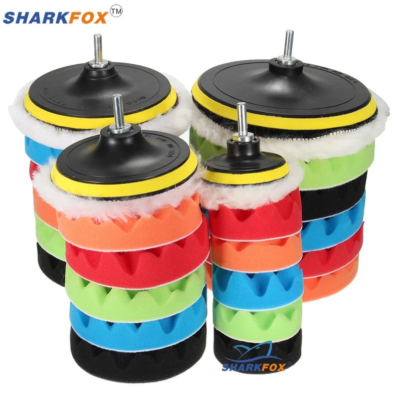 Kit de almofadas de polimento Sharkfox com diferentes cores e texturas