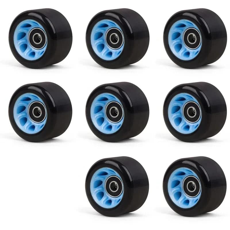 SzBlaZe 8 Pack 58mm x 32mm Rodas de patins 95A Quad Skate Rodas com Rolamentos para patinação ao ar livre de fileira dupla ou skate Ac
