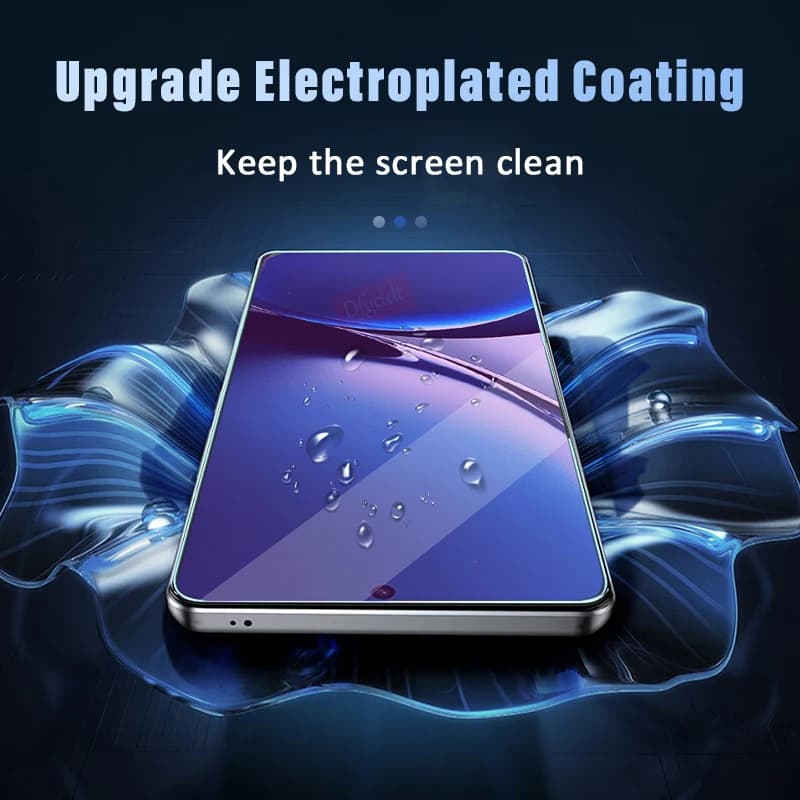 Protetor de tela Xiaomi Redmi Turbo 4 com revestimento eletroplatinado para manter a tela limpa