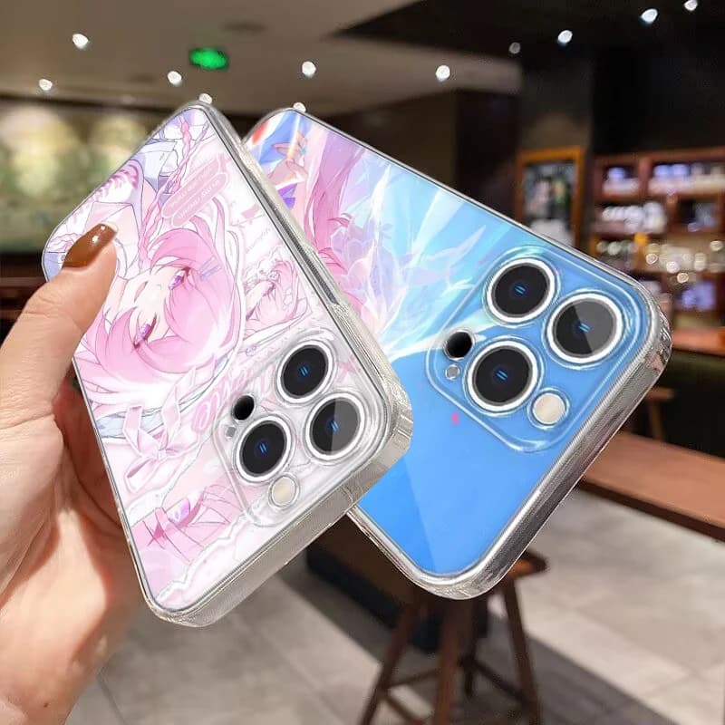 Capas para celular transparentes com estampas anime Cyrene Honkai Star Rail para Xiaomi Redmi Note e C Series