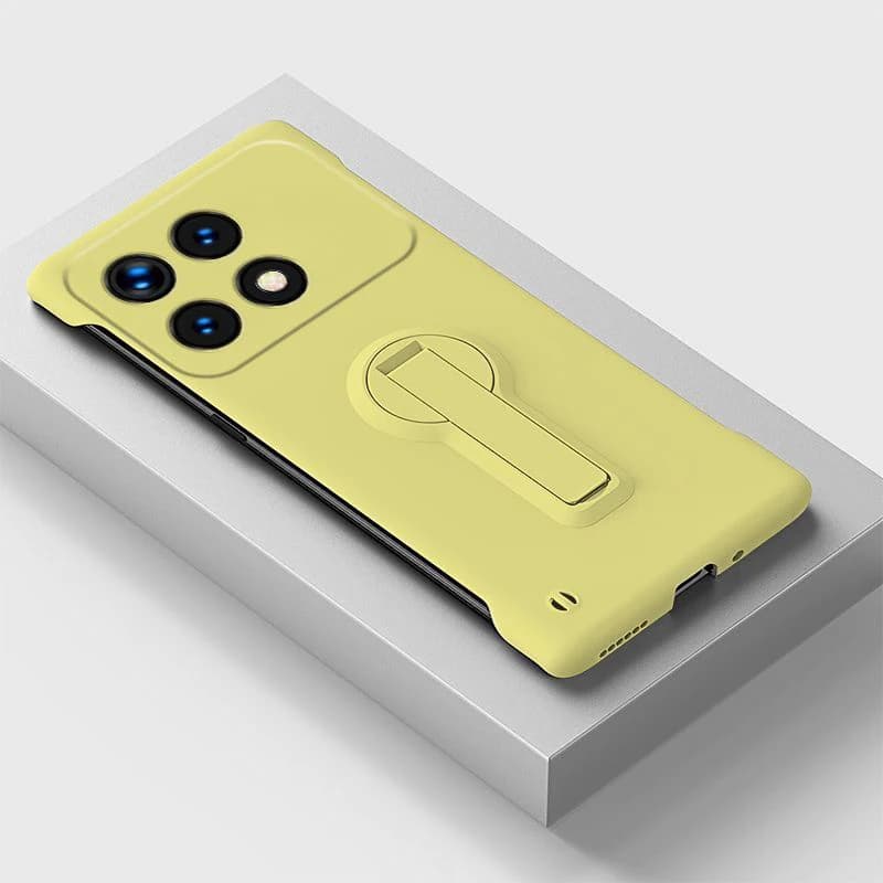 Capa de telefone amarelo para Xiaomi com suporte giratório