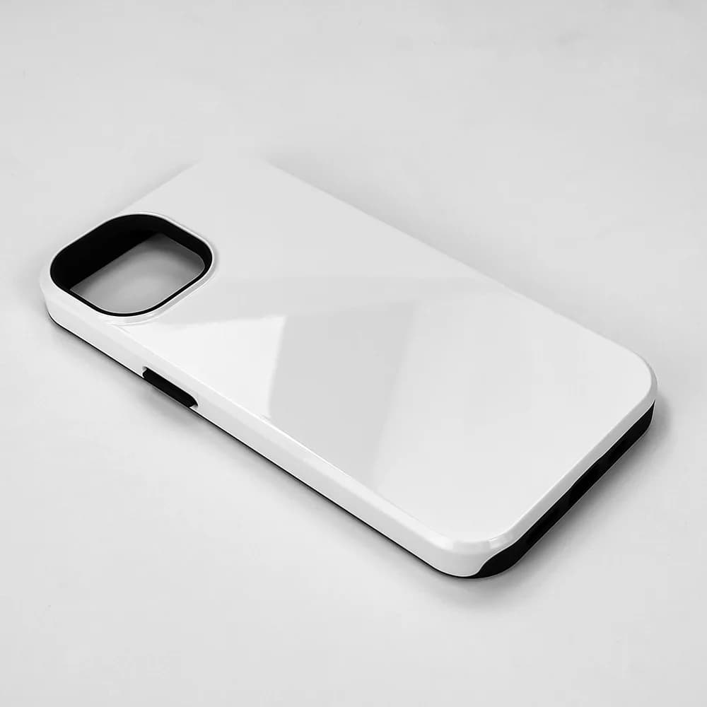 5 pçs 2 em 1 caso de telefone em branco 3d sublimação impressão capas para iphone 17 16 15 14 pro max diy impressão térmica capa traseira móvel