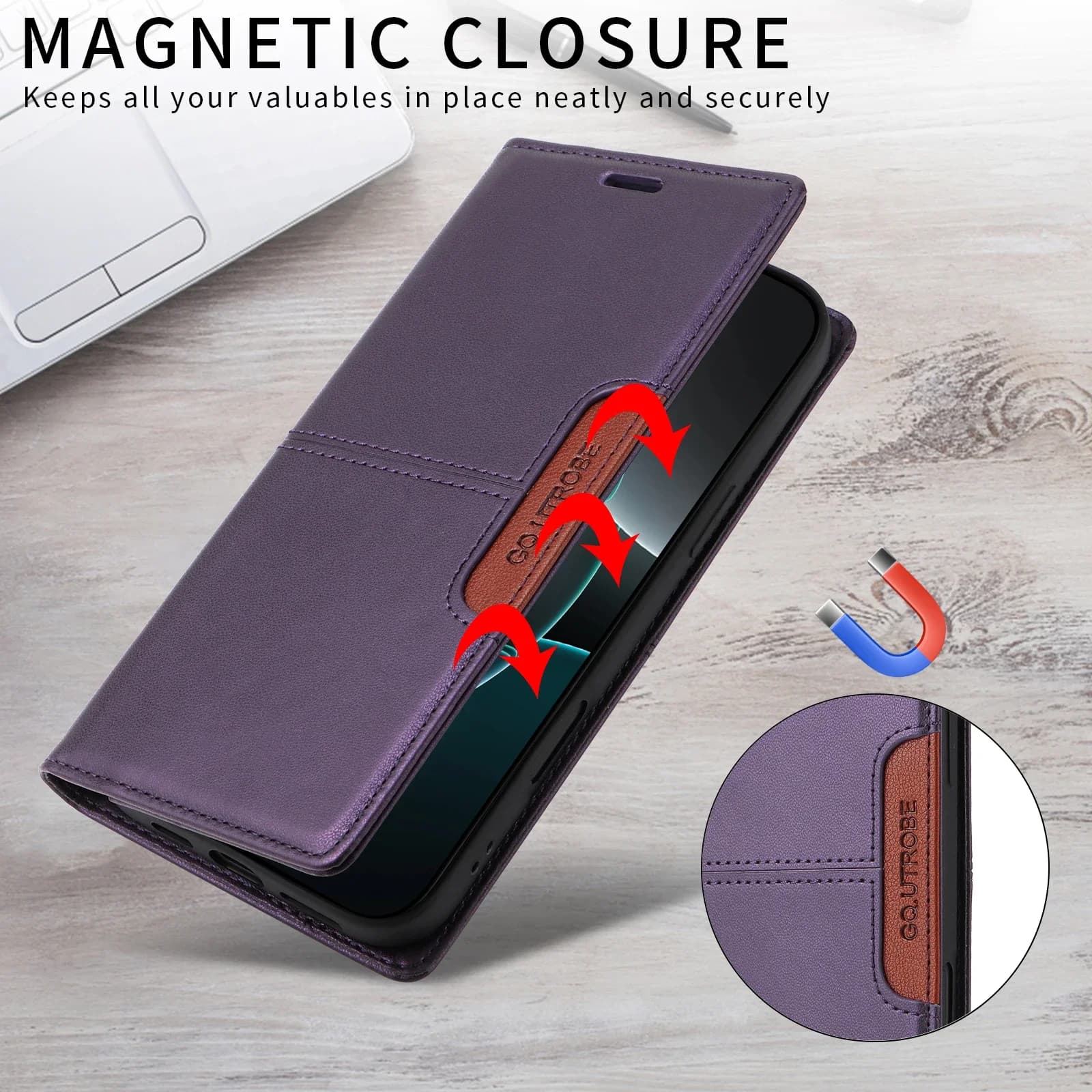 Capa de Couro Flip para Samsung Galaxy S26 S25 S24 S23 FE S22 S21 S20 Plus Note20 Ultra A17 A37 A16 A36 A56 A26, Capa de Telefone com Função de Carteira