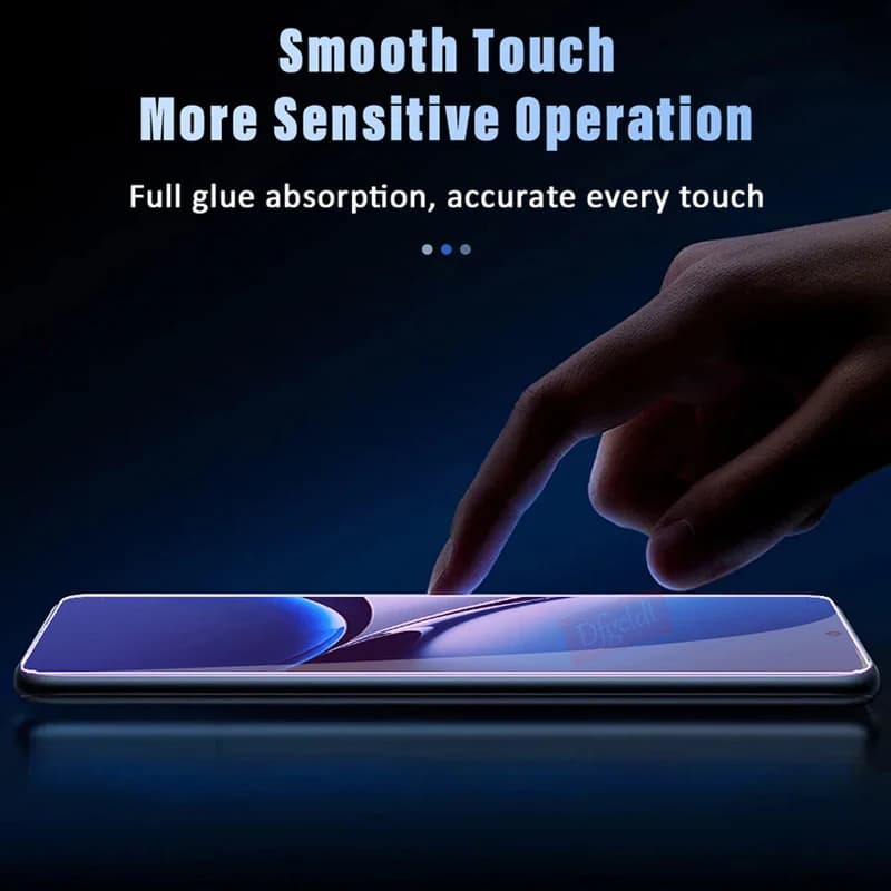 Protetor de tela Xiaomi Redmi Turbo 4 transparente roxo com toque suave e alta sensibilidade