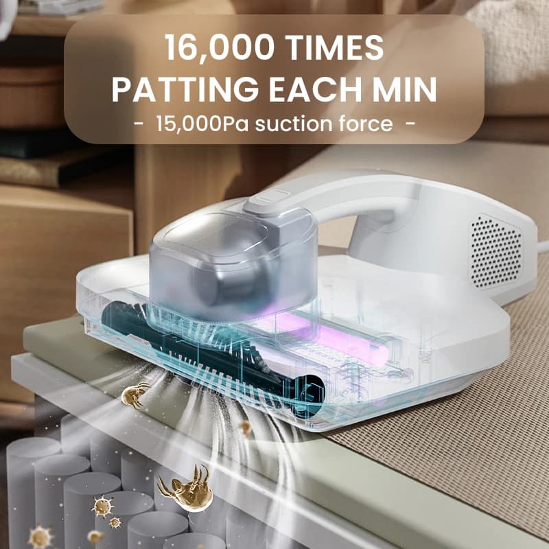 Aspirador de pó duplo motor com tecnologia UV-C e 15000Pa de sucção