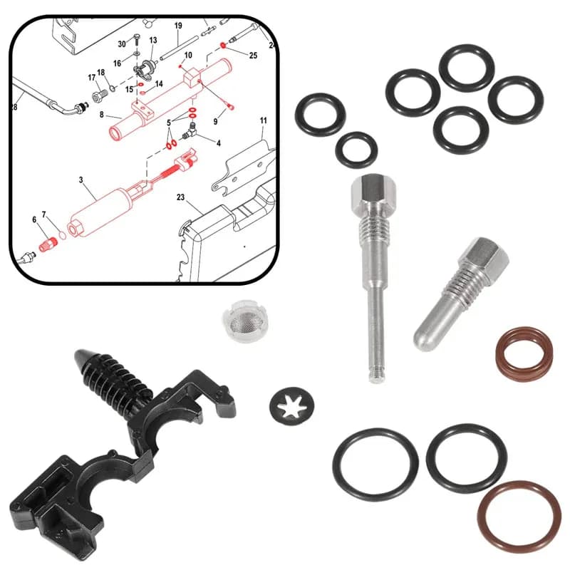 Bomba de combustível & Cooler Kit Compatível com V-6 & V-8 Mercruiser Efi motores, substituição 8M0125852,861156A03 barco marinho de fora