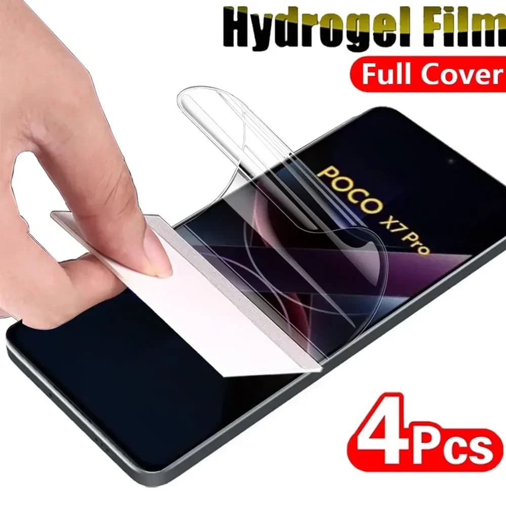 Película de hidrogel transparente para smartphone POCO X7 Pro, 4 unidades
