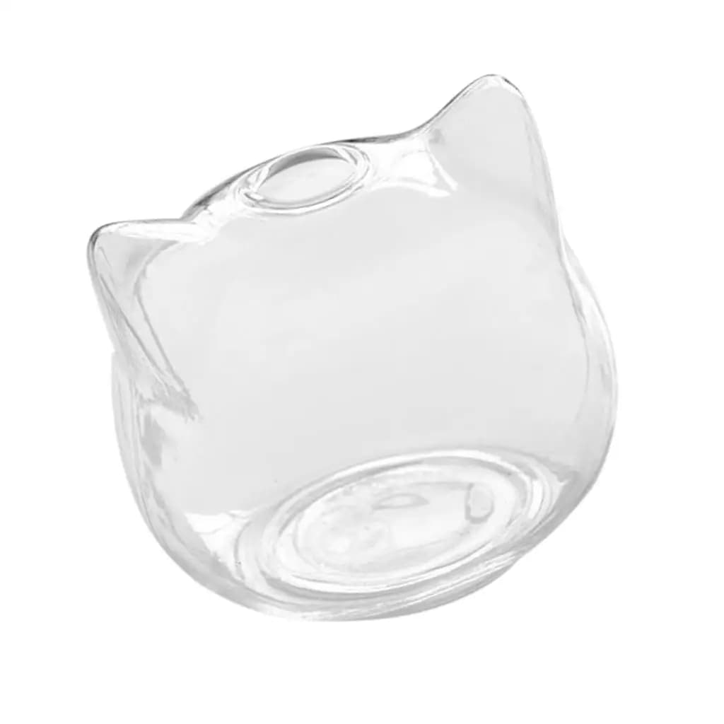 Vaso terrário decorativo transparente em vidro em forma de gato para plantas hidropônicas