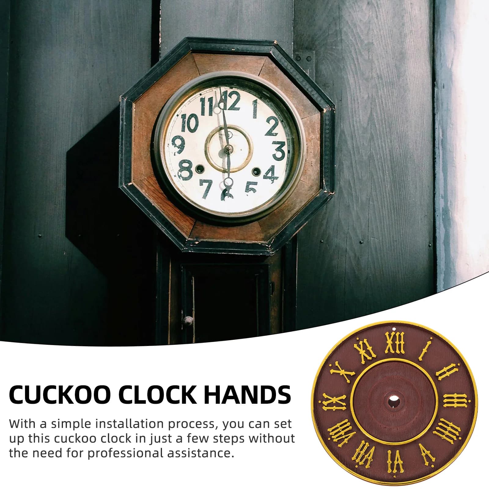 1pc cuco vintage parede pendurado relógio de canto para casa escritório cozinha decoração numerais romanos pêndulo movimento quartzo