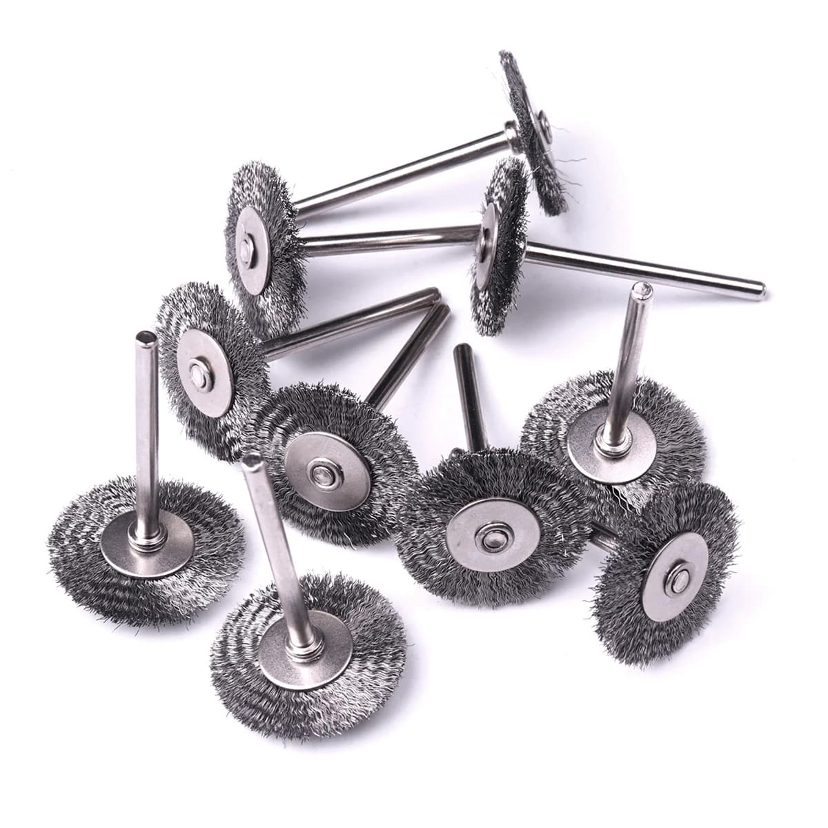 20 peças escovas de arame de aço 25mm para Dremel