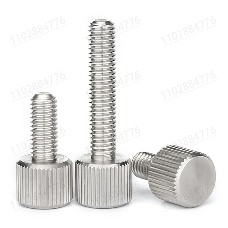 Parafusos de polegar DIVEDEER DB9 aço inox 304 prata cabeça serrilhada com rosca em diferentes comprimentos