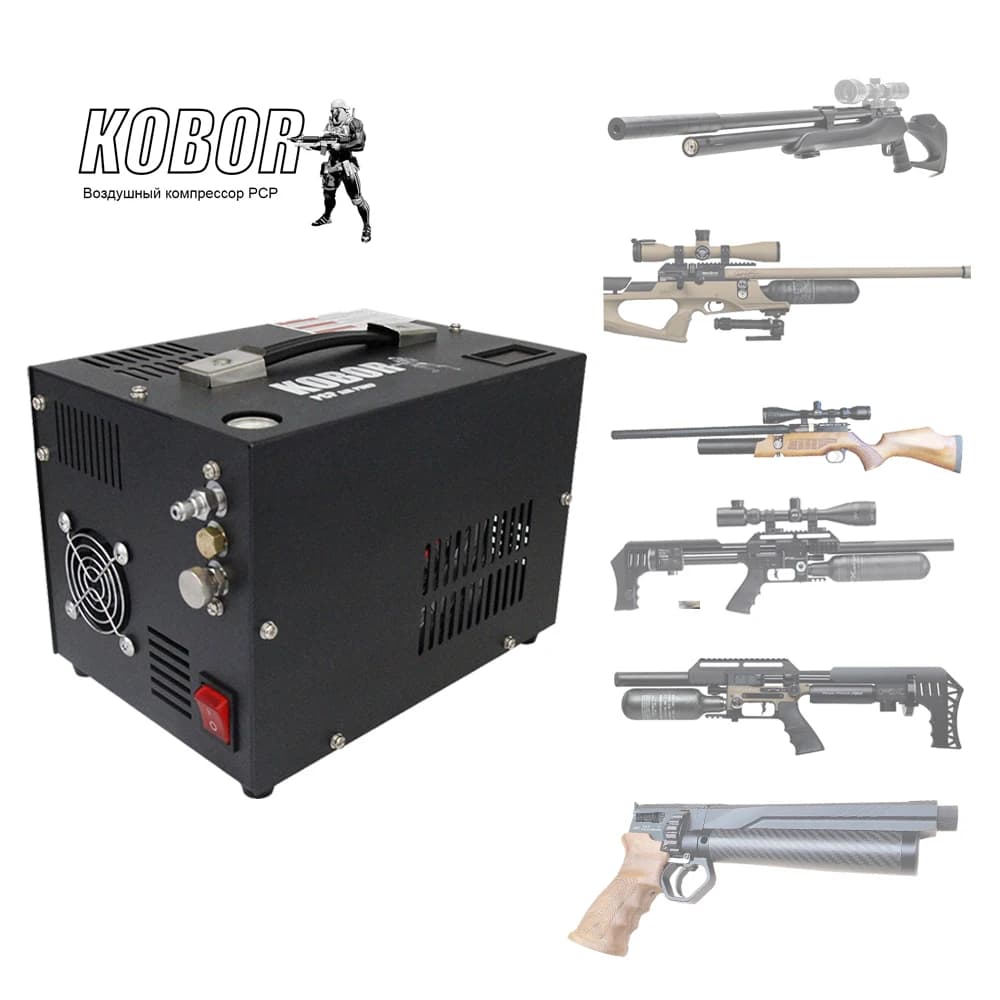 Compressor de Ar KOBOR Portátil Alta Pressão 4500 Psi Preto 12V
